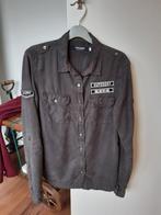 Superdry blouse overhemd grijs XXS XS 32 34 army z.g.a.n., Superdry, Ophalen of Verzenden, Zo goed als nieuw, Maat 34 (XS) of kleiner