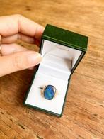 Gouden ring Spectroliet, Sieraden, Tassen en Uiterlijk, Ringen, Gebruikt, Blauw, Heer, Ophalen of Verzenden