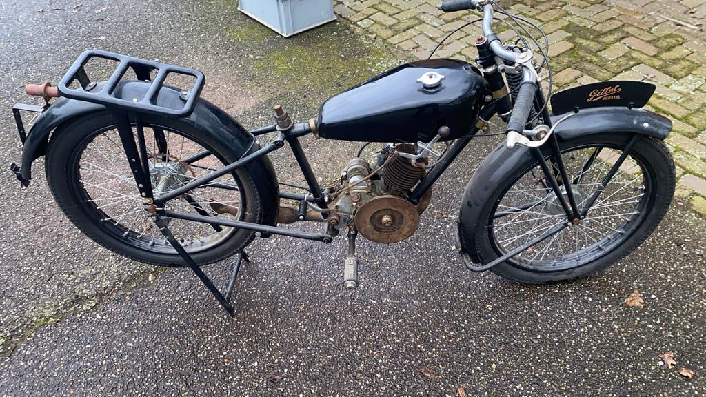 Antieke gillet moterfiets, Ophalen of Verzenden