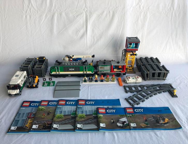 Lego City trein 60198 - Cargo Train - N3, Kinderen en Baby's, Speelgoed | Duplo en Lego, Zo goed als nieuw, Lego, Complete set