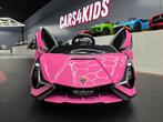 Kinderauto Lamborghini Sian - leren zit - soft start - RC, Ophalen of Verzenden, Nieuw, Afstandsbediening