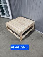 Houten Tafel / Kruk - 62x62x32cm, Huis en Inrichting, Tafels | Salontafels, Ophalen, 50 tot 100 cm, Vierkant, 50 tot 100 cm
