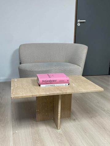 Marmer travertin salontafel nieuw beschikbaar voor biedingen