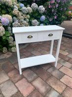 Kleine brocante witte sidetable, Antiek en Kunst, Ophalen