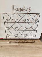 Wandrek voor kaarten/notities met 'Family' decoratie, Ophalen, Zo goed als nieuw