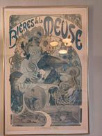 antiek poster Bieres de la Meuse, Ophalen