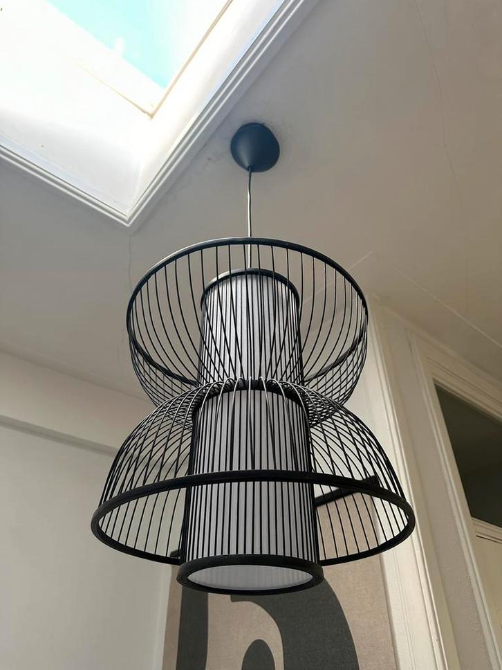 H&M Home zwarte hanglamp, Huis en Inrichting, Lampen | Hanglampen, Zo goed als nieuw, Minder dan 50 cm, Ophalen