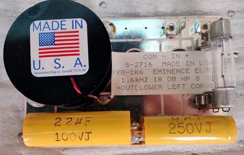 scheidingsfilter Eminence U.S.A. PXB-1k6 - nieuw €24,00, Audio, Tv en Foto, Luidsprekers, Nieuw, Overige typen, 120 watt of meer
