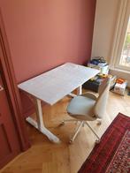 Verstelbaar bureau 120x70 + bureaustoel, Ophalen, Gebruikt, 50 tot 100 cm, 100 tot 150 cm