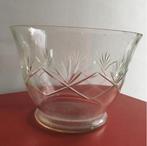 Grote kristallen vaas met diamantpatroon, Huis en Inrichting, Woonaccessoires | Vazen, Ophalen of Verzenden, Zo goed als nieuw