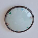 plafonnière plafondlamp opaalglas met gekleurde driehoekjes, Ophalen of Verzenden, Zo goed als nieuw, Glas