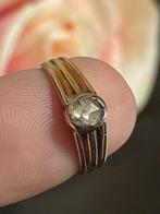 Antieke 14 karaat rosegouden ring met roosdiamant, Sieraden, Tassen en Uiterlijk, Antieke sieraden, Ophalen, Goud, Ring