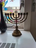 Te koop zware chanoekia joodse 9 armige kandelaar, Ophalen of Verzenden, Koper of Brons