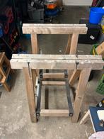 Houten schragen, Doe-het-zelf en Verbouw, Werkbanken, Ophalen, Gebruikt, 70 tot 120 cm, Inklapbaar