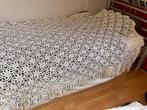 Mooi wit katoen gehaakte beddensprei, ongeveer 90bij200., 90 cm, Eenpersoons, Wit, Ophalen of Verzenden