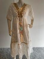 Ibiza jurk met kant en kralen maat m, Maat 38/40 (M), Ophalen of Verzenden, Onder de knie, Wit