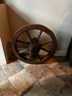 Antiek Wagenwiel Brocante Decoratie 48cm, Ophalen