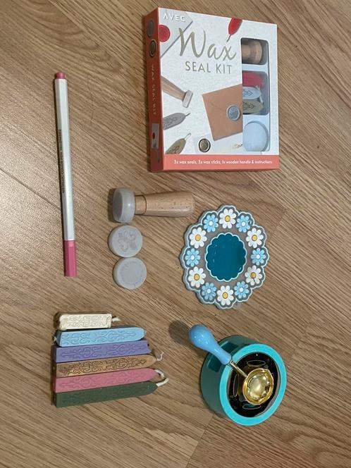 Was stempel/zegel set, Hobby en Vrije tijd, Knutselen, Gebruikt, Overige typen, Ophalen of Verzenden
