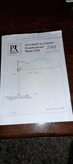 P&R Design Miami Zweefparasol 3x3m Antraciet, Tuin en Terras, Ophalen, Kantelbaar, Gebruikt, Zweefparasol