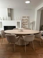 Travertin look eettafel | 210x100 CM, Ophalen, 200 cm of meer, Zo goed als nieuw, Vijf personen of meer
