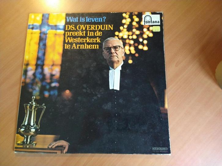 LP Ds. Overduin preekt in de Westerkerk te Arnhem, Cd's en Dvd's, Vinyl | Overige Vinyl, Gebruikt, 12 inch, Ophalen of Verzenden
