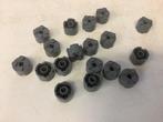 Lego steen 2x2 rond met asgat donker grijs, Ophalen of Verzenden, Gebruikt, Losse stenen, Lego