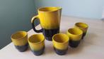 Waterkan, met bekers, jaren 60/70, Antiek en Kunst, Antiek | Servies compleet, Ophalen of Verzenden