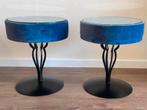 2 X Design Gelderland Vintage Bijzettafeltje Nachtkastje Set, Overige materialen, Minder dan 55 cm, Rond, Zo goed als nieuw