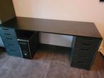 TEAB Zwart bureau met lades, Huis en Inrichting, Bureaus, Ophalen