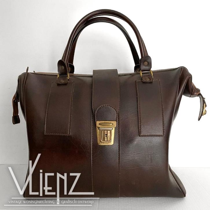 Grote, vintage dokterstas, brocante medicijntas, tas, Verzamelen, Retro, Overige typen, Ophalen of Verzenden