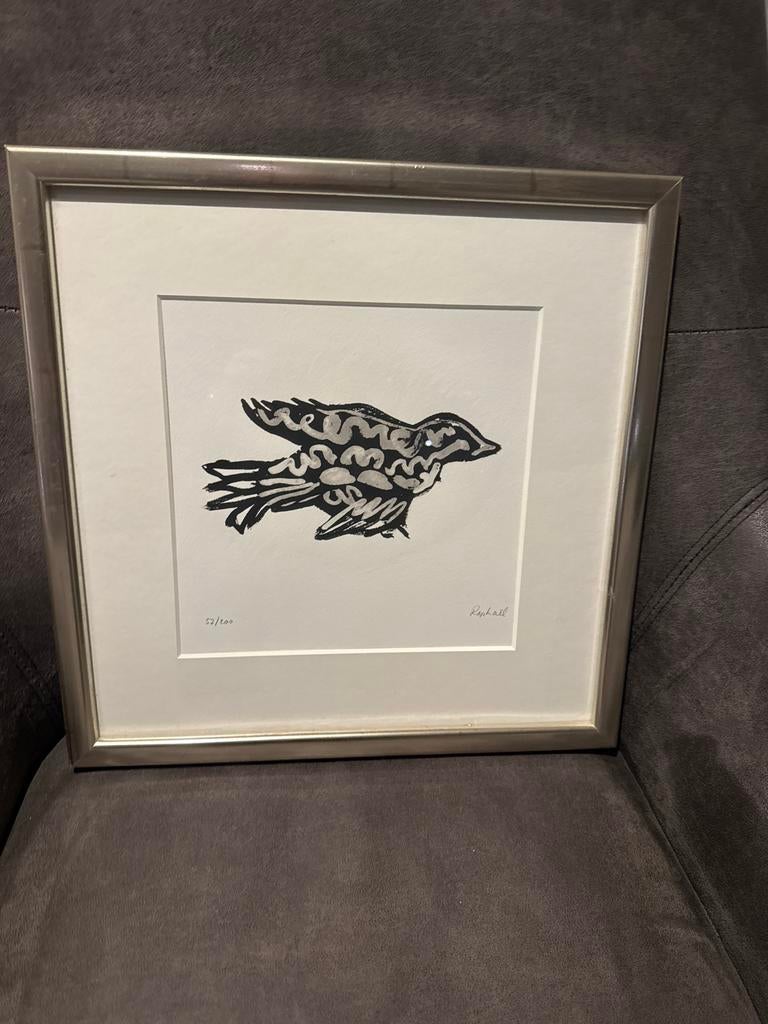 Raphael Hermans - Black Bird Zeefdruk, Antiek en Kunst, Ophalen of Verzenden
