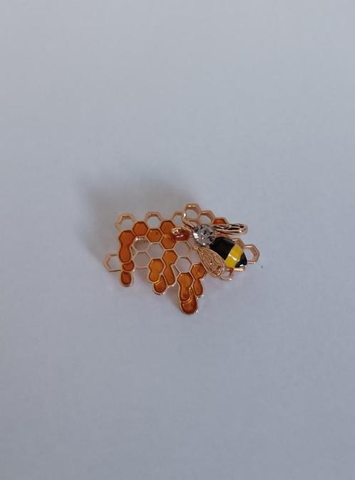Bij in honingraten broche, Sieraden, Tassen en Uiterlijk, Broches, Nieuw, Overige materialen, Overige kleuren, Minder dan 4 cm