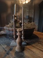 Pinakels & houten kandelaar, Ophalen of Verzenden, Zo goed als nieuw, Hout, 25 tot 50 cm