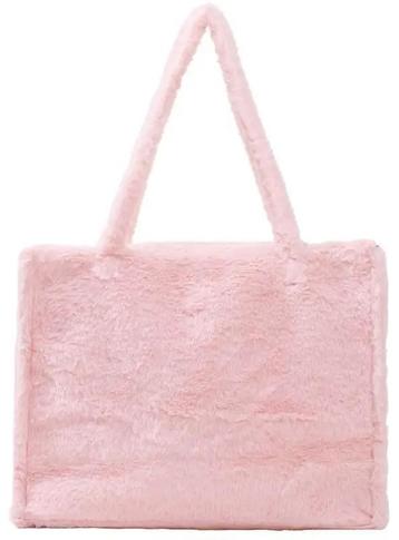 Roze Fluffy Shopper - Zachte Handtas beschikbaar voor biedingen