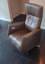 Relaxstoel leder elektrisch bediend, Ophalen, Gebruikt, Minder dan 75 cm, Leer