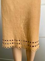 G604 Taifun mt. 40/42=M/L suedine rok beige/licht bruin, Kleding | Dames, Rokken, Beige, Maat 42/44 (L), Ophalen of Verzenden
