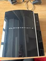 PlayStation 3 en controllers + laadstation met LED., Ophalen of Verzenden, Gebruikt, Met 2 controllers