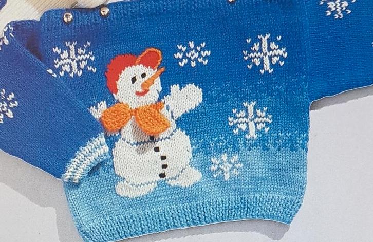 Sneeuwpop met pet trui breipatroon, Hobby en Vrije tijd, Breien en Haken, Zo goed als nieuw, Breien, Patroon of Boek, Ophalen of Verzenden
