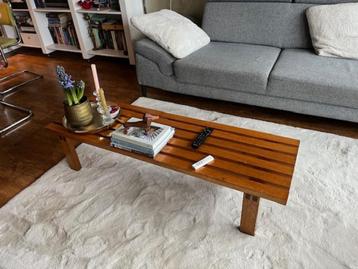 vintage design lattenbank/slatbench jaren 70 beschikbaar voor biedingen