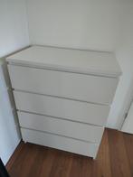 MALM Chest of 4 drawers, white, 80x100 cm, Huis en Inrichting, Kasten | Ladekasten, Ophalen, 50 tot 100 cm, Zo goed als nieuw