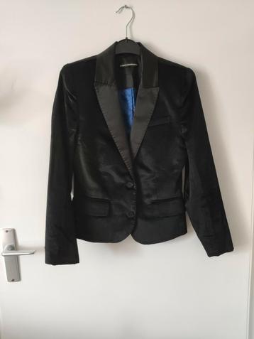 Drykorn colbert blazer jasje zwart velvet maat 1 XS nieuw beschikbaar voor biedingen
