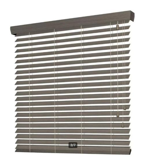 Sensations PVC Jaloezie Fauxwood 50mm Graniet Grijs 165x152, Huis en Inrichting, Stoffering | Gordijnen en Lamellen, Zo goed als nieuw