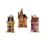 Set van 3 metalen huisjes 10 cm leuk kado nieuw huis, -, -, Nieuw, Ophalen of Verzenden