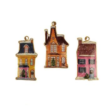 Set van 3 metalen huisjes 10 cm leuk kado nieuw huis beschikbaar voor biedingen