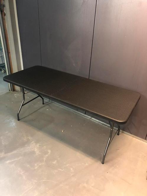 KLAPTAFELS TE HUUR €10,- PER DAG (zwart) 180 x 90 x 74, Hobby en Vrije tijd, Feestartikelen, Zo goed als nieuw, Ophalen of Verzenden