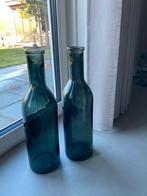 2 hoge vazen (50 cm) van glas, Ophalen, 50 tot 75 cm, Blauw, Glas