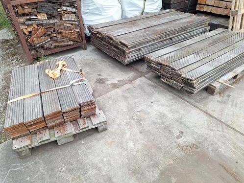 Gebruikte  hardhouten  vlonderplanken  vlonder, Tuin en Terras, Terrasdelen en Vlonders, Gebruikt, Hout, Ophalen