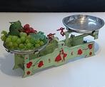 Gietijzeren weegschaal, koper verchroomde schalen tot 5 kg, Antiek en Kunst, Ophalen of Verzenden