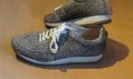 FRED DE LA BRETONIERE Bruine Leren Panterprint Sneakers 39, Fred de la Bretoniere, Bruin, Ophalen of Verzenden, Sneakers of Gympen