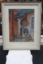 Antiek religieus pastel krijt schilderij 1926 Jesus Christus, Ophalen